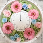 新築祝いを親戚に！４つのガーベラが可愛い手作り花時計に！